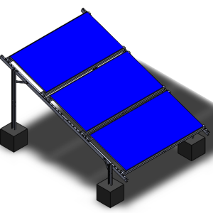 Solar Concrete Roof Steel Mounting (Landscape)