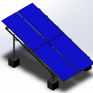Solar Concrete Roof Steel Mounting (Portrait)